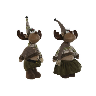 Décorations de Noël Home ESPRIT Marron Vert Renne 25 x 15 x 55 cm (2 Unités) Décorations de Noël Home ESPRIT Marron Vert Renne 25 x 15 x 55 cm (2 Unités)