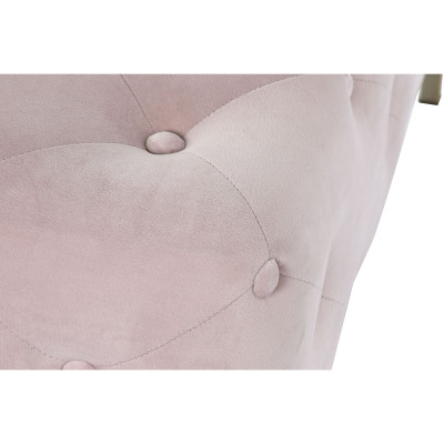 Banquette DKD Home Decor Rose Doré Métal 100 x 100 x 45 cm