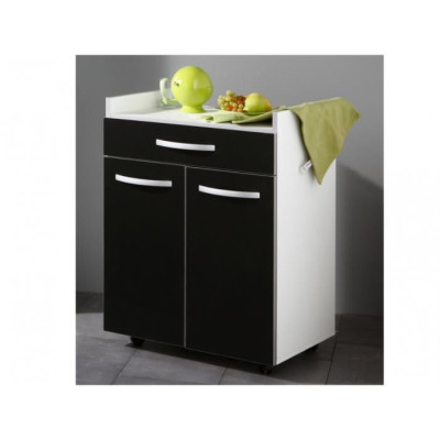 HARMONY Desserte de cuisine L 60cm - Blanc mat