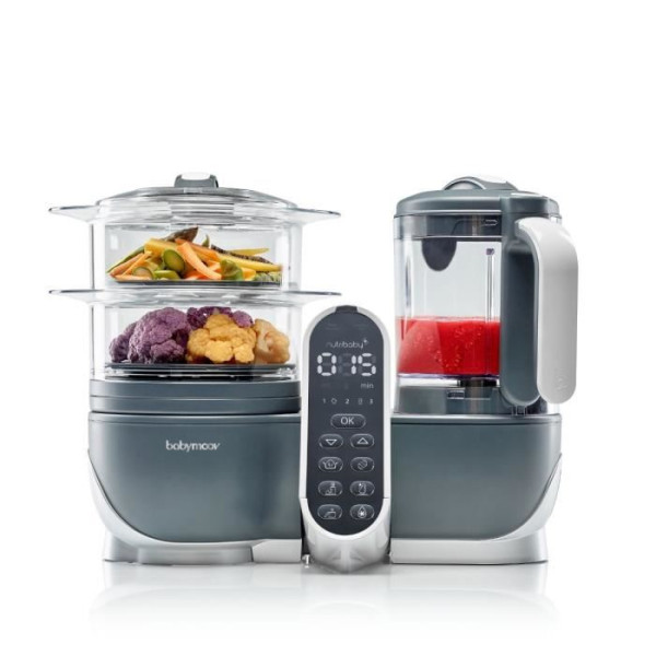 BABYMOOV Robot Cuisine Bébé Nutribaby () Industrial Grey