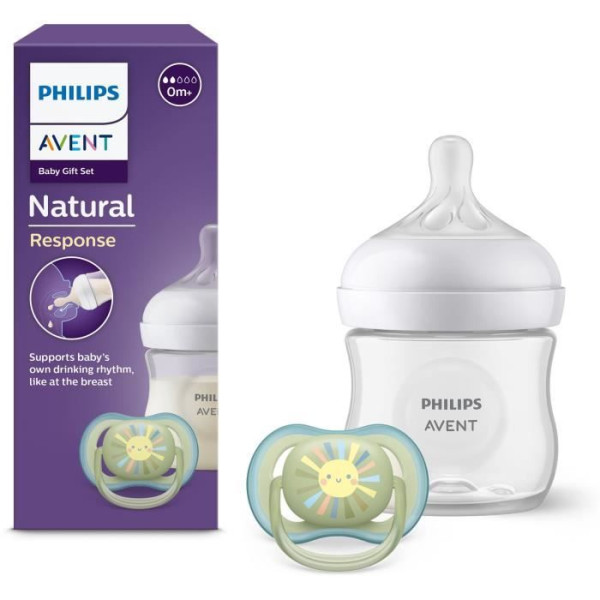Coffret découverte - PHILIPS AVENT - Natural 3.0 - Biberon 125ml  Sucette Ultra Air 0-6M