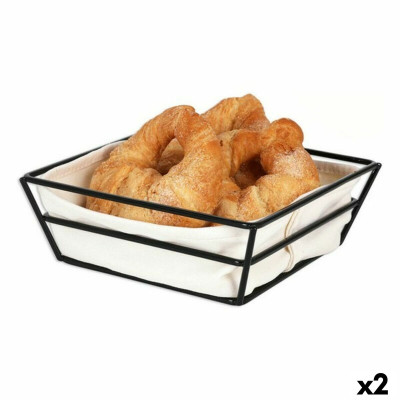 Ensemble de couteaux à viande Quttin Noir Argenté 6 Pièces (12 Unités)