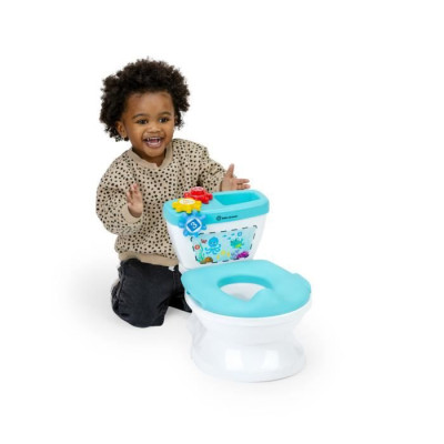 BABY EINSTEIN Pot  Réducteur de Toilette 2 en 1, Systeme innovant d'apprentissage de la propreté, Chasse d'eau avec musique