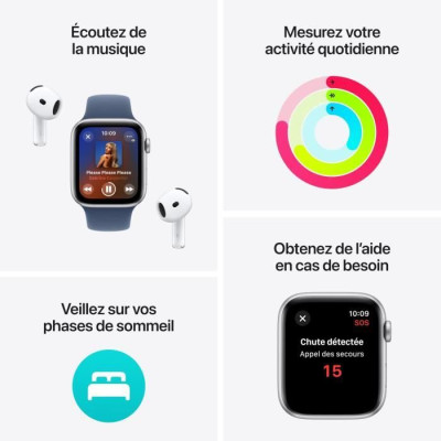 Apple Watch SE GPS - 40mm - Boîtier Starlight Aluminium - Bracelet Starlight Sport Band - S/M