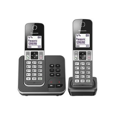Panasonic KX-TGD322FRG Duo Téléphone sans fil Répondeur Noir