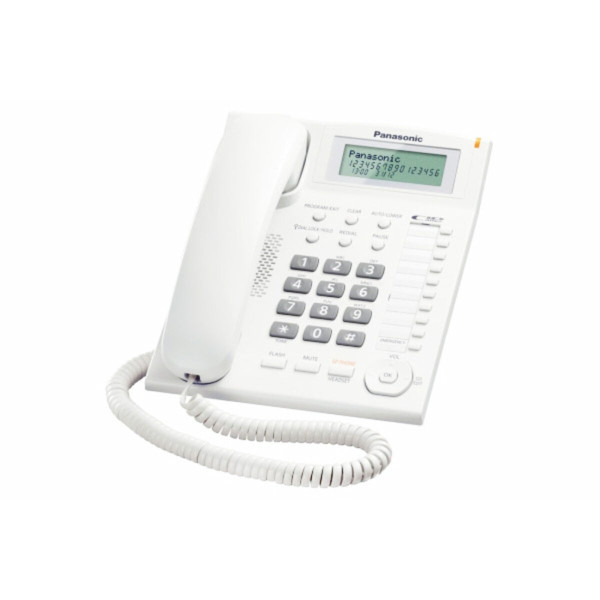 Téléphone fixe Panasonic KX-TS880EXW LCD Blanc