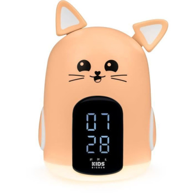 Réveil  Veilleuse Chat - BIGBEN - Mia - 3 sons originaux - Intensité lumineuse réglable - Affichage heure