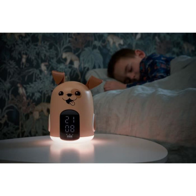Réveil veilleuse - BIGBEN - Forme chien - Affichage LED, 3 mélodies, Intensité réglable, Alim. 230V