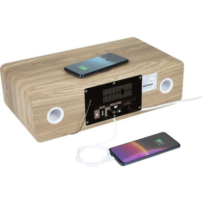 Micro-chaîne Bluetooth - THOMSON - Blanche et Noire - Radio FM/CD/MP3/USB, 60W, Égaliseur