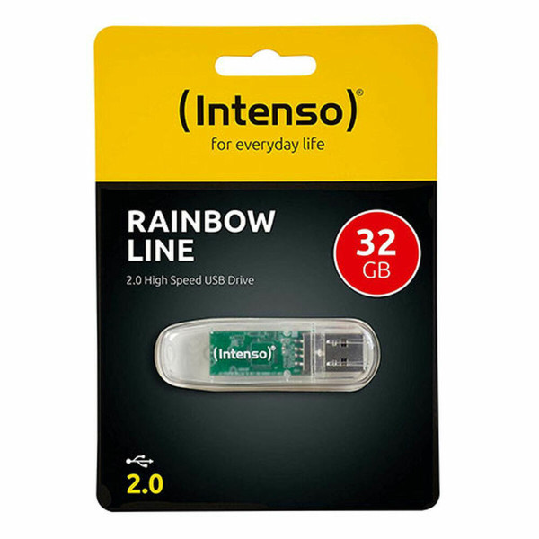Clé USB INTENSO 3502480 32 GB Noir Transparent 32 GB DDR3 SDRAM