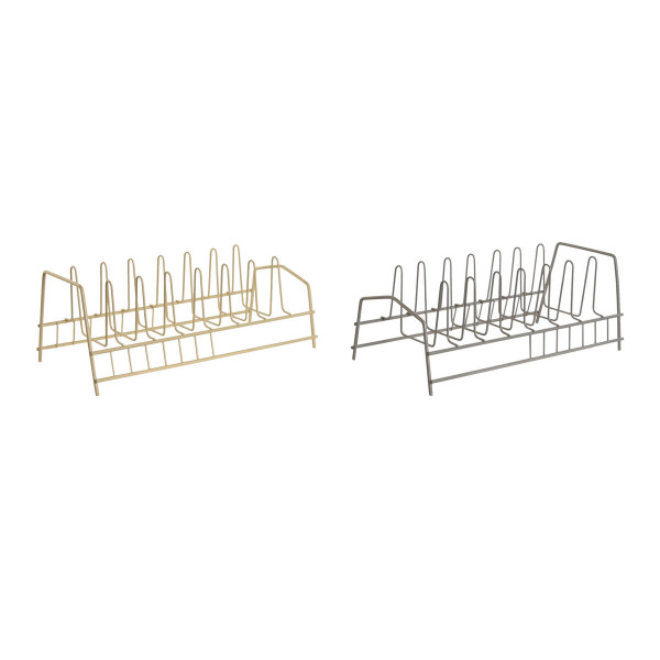 Organisateur d'évier Home ESPRIT Beige Gris 35 x 18 x 10 cm (2 Unités)