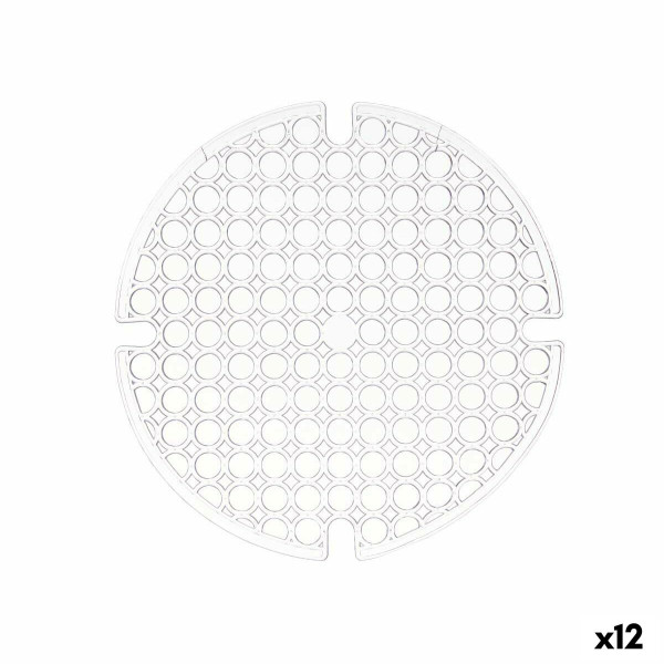 Tapis Évier Transparent Plastique 29 x 0,1 x 29 cm (12 Unités)