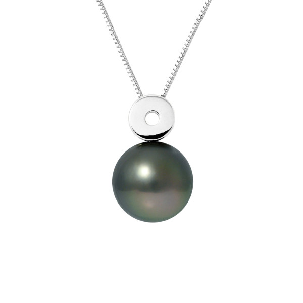 PERLINEA- Collier Perles de Culture de Tahiti 8-9 mm- Bijou Femme