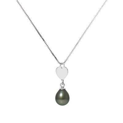 PERLINEA- Collier Perles de Culture de Tahiti 8-9 mm- Bijou Femme
