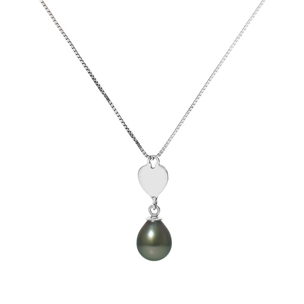 PERLINEA- Collier Perles de Culture de Tahiti 8-9 mm- Bijou Femme