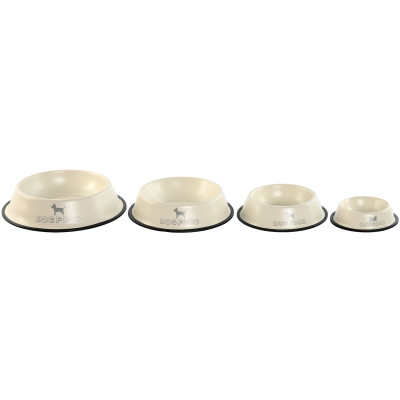 Mangeoire pour chiens Home ESPRIT Beige Caoutchouc Métal 200 ml 600 ml 700 ml 1 L 29 X 29 X 6,5 cm