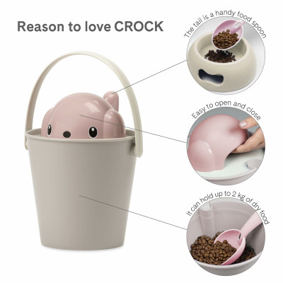 Boîte de nourriture pour animaux United Pets Rose 2 Kg