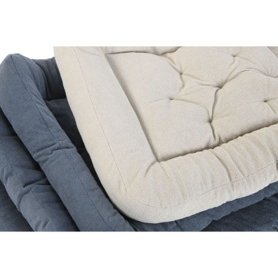 Lit pour animal domestique Home ESPRIT Beige Gris Crème Gris foncé 72 X 60 X 9 CM 2 Unités