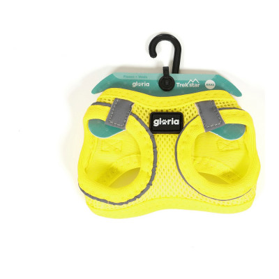 Harnais pour Chien Gloria Air Mesh Trek Star Réglable Taille L Jaune (33,4-35 cm)