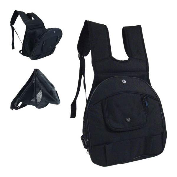 Sac à dos pour animaux de compagnie Gloria Kangaroo Noir Extensible (30 x 20 x 34 cm)