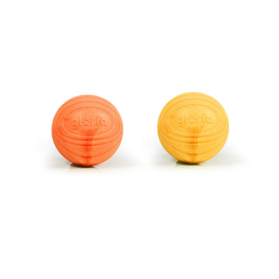 Boule pour animaux de compagnie Gloria PLAY AND RUN Jaune Mousse TPR M 6,35 cm 2 Unités