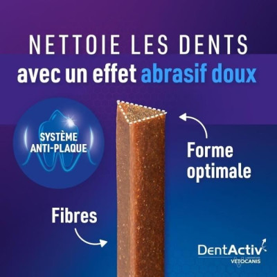 DentActiv - 10 Bâtonnets - VETOCANIS - Hygiene Bucco-Dentaire au Poulet pour Chat