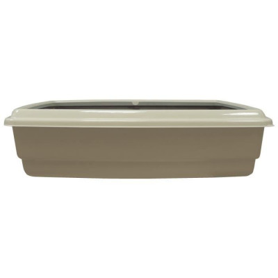 Bac a litiere avec rebord  Pelle - AIME - Pour chat - Violet - 44 x 34 x 11 cm