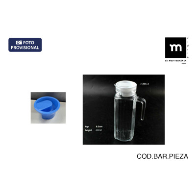 Carafe avec Couvercle et Doseur La Mediterránea Chrystie verre (12 Unités)