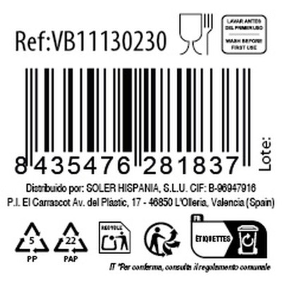 Verre La Mediterránea Taska 230 ml (12 Unités)