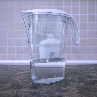 Carafe Filtrante TM Electron Transparent Plastique 2,3 L (4 Pièces)