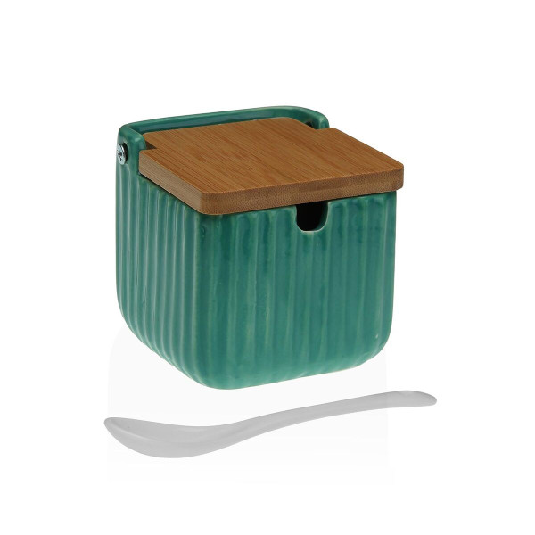 Sucrier Versa Vert Céramique Bambou Dolomite 8,3 x 8,3 x 8,3 cm