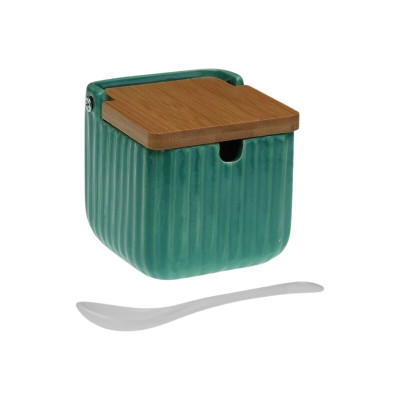 Sucrier Versa Vert Céramique Bambou Dolomite 8,3 x 8,3 x 8,3 cm