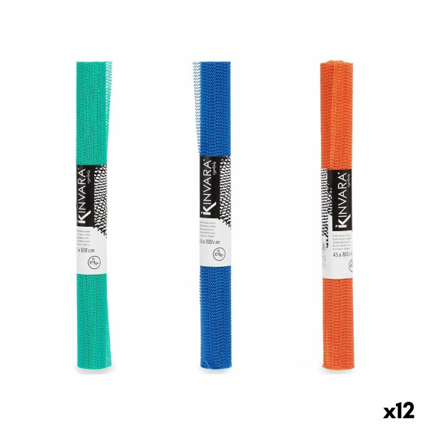 Antidérapant Vert Violet Orange Caoutchouc 45 x 0,1 x 100 cm (12 Unités)