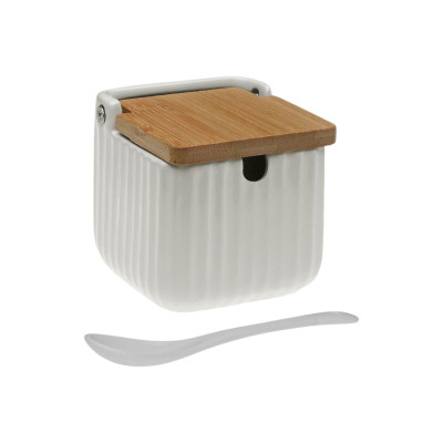 Sucrier Versa Blanc Céramique Bambou Dolomite 8,3 x 8,3 x 8,3 cm