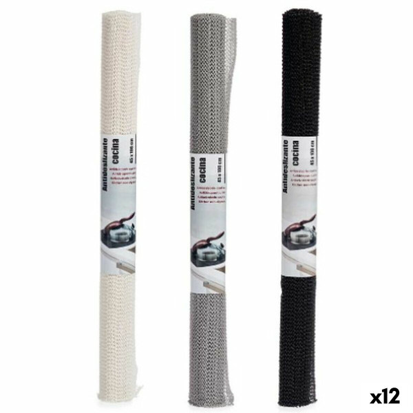 Antidérapant Blanc Noir Gris Caoutchouc 45 x 0,1 x 100 cm (12 Unités)