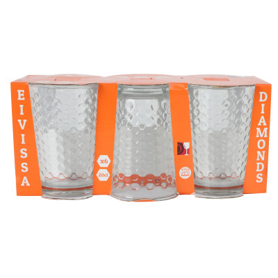 Set de Verres La Mediterránea Diamonds 6 Pièces (8 Unités)