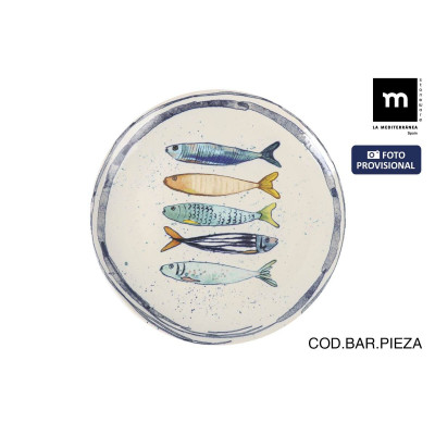 Assiette plate La Mediterránea Peixe Ø 26 cm (6 Unités)