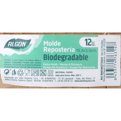 Ensemble de moules à pâtisserie Algon Papier 15,3 x 4 cm (24 Unités)