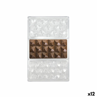Moule à pâtisserie Quttin CHOCOLATE 27,5 x 17,5 x 2,5 cm (12 Unités)