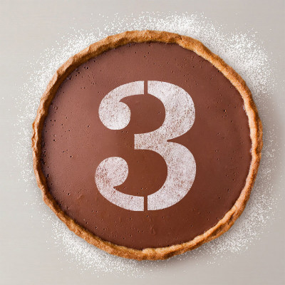 Gabarit de gâteau Algon 25 cm Numéro 3 (36 Unités)