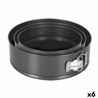 Moule amovible Quttin Noir 24 x 728 x 6,8 cm 3 Pièces (6 Unités)