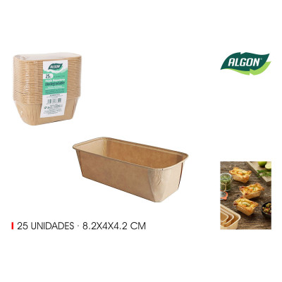 Ensemble de moules à pâtisserie Algon Papier 8,2 x 4 x 4,2 cm 25 Pièces (36 Unités)