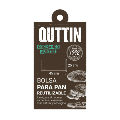Ensemble de sac alimentaire réutilisable Quttin Bread 25 x 45 cm (24 Unités)