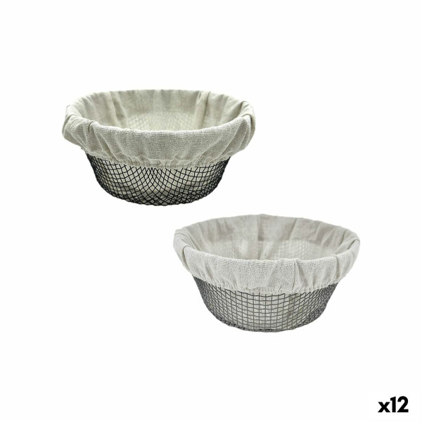Corbeille à Pain Métal 23 x 23 x 10 cm (12 Unités)