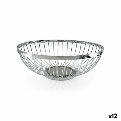 Corbeille à Pain My Bar Argenté Métal 25,5 x 9,5 cm (12 Unités)