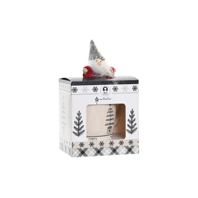 Tasse mug DKD Home Decor Rose Noir Porcelaine Bone China (360 ml) (2 Unités)
