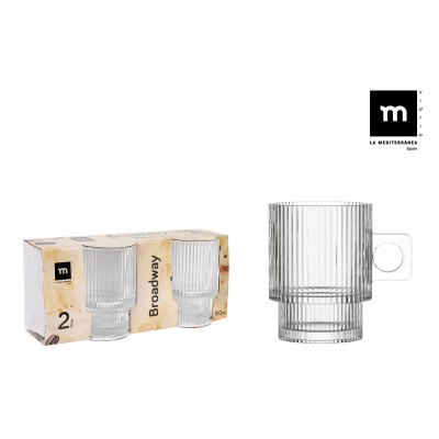 Lot de tasses La Mediterránea Broadway 2 Pièces (36 Unités)