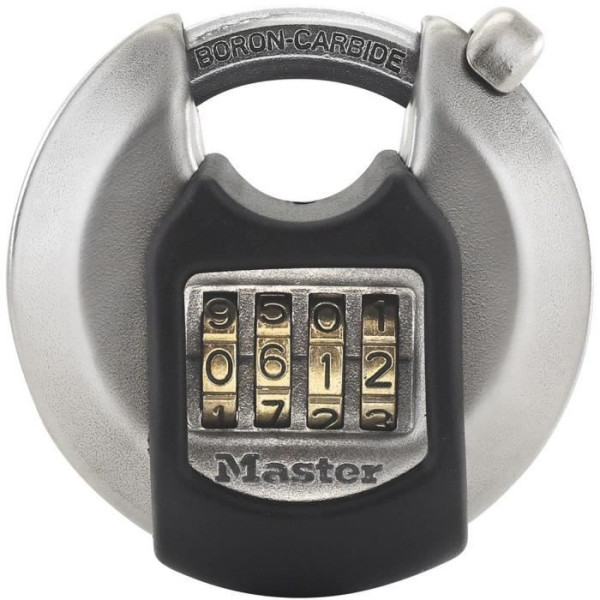 MASTER LOCK Cadenas disque extérieur a combinaison - Haute sécurité - Anse protégée