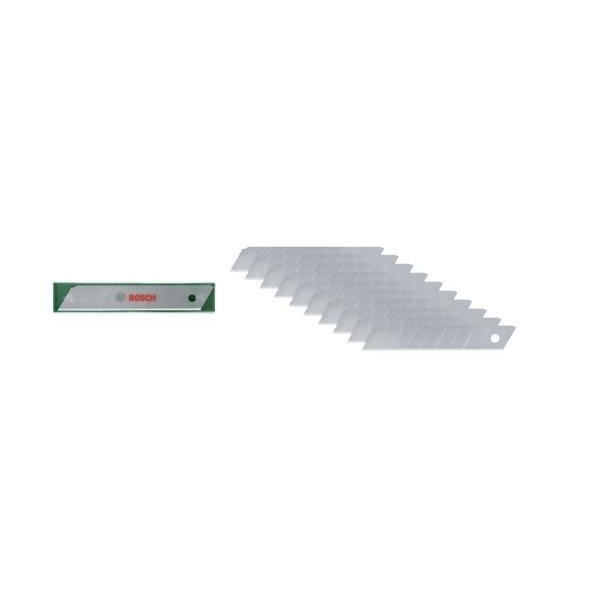 Bosch Set de 10 lames sécables 18 mm (acier SK5 haute qualité  7 parties sécables  étui de rangement)