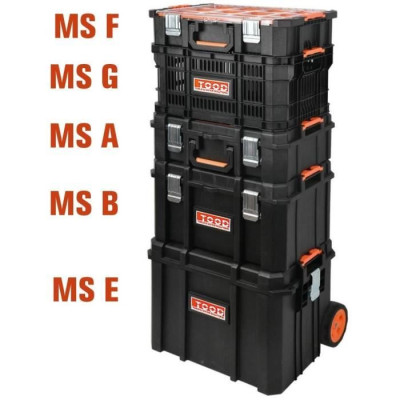 Mallette/bac a outils - TOOD - Étanche - Roues et poignée - 56x37x41 cm